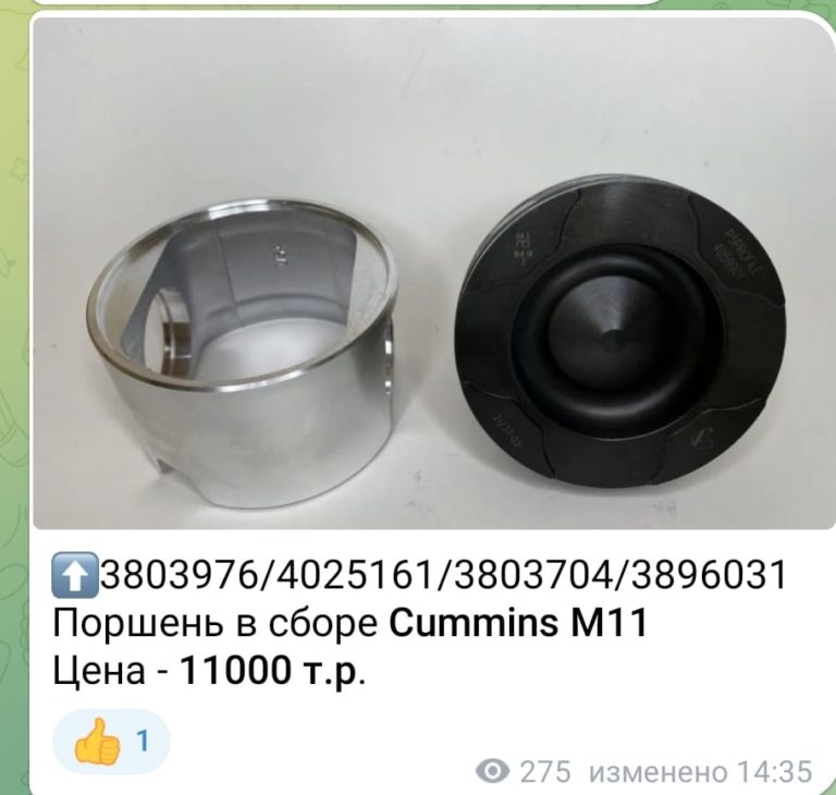 3803976 / 4025161 / 3803704 / 3896031 Поршень в сборе Cummins QSM11